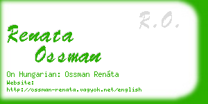 renata ossman business card